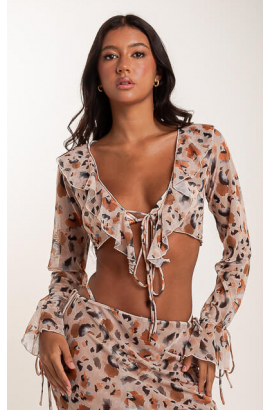 NALA TOP CROPPED MANGA LONGA