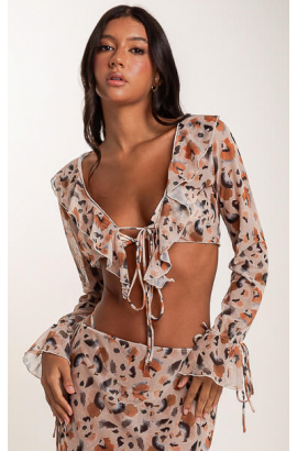 NALA TOP CROPPED MANGA LONGA