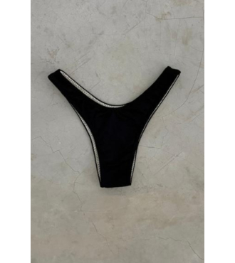 FLOR DO SERTÃO CALCINHA SEMI ASA DELTA PRETO E OFFWHITE
