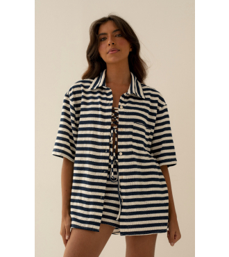 WAVE NAVY BLUE CAMISA