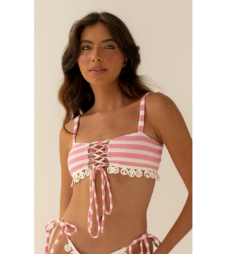 WAVE NAVY LIGHT PINK CROPPED
