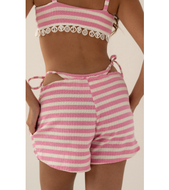 WAVE NAVY LIGHT PINK SHORT