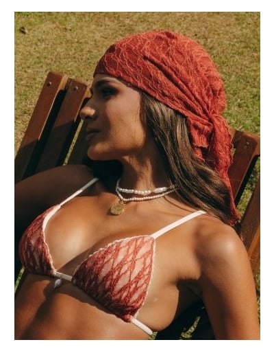 MARGOT RENDA TERRACOTA LENÇO-BANDANA