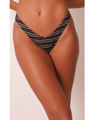 SUYANE BLACK STRIPES CALCINHA SEMI ASA DELTA