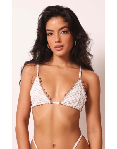SUYANE OFF WHITE STRIPES TOP SUN KINI