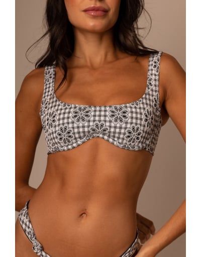 VICHY BARBIE BLACK TOP ARCO ABERTO