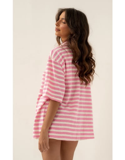 WAVE NAVY LIGHT PINK CAMISA