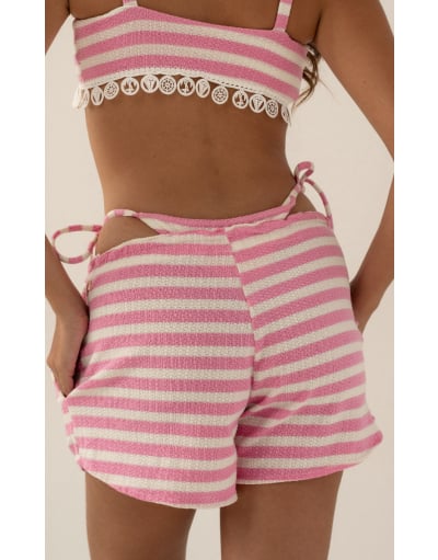 WAVE NAVY LIGHT PINK SHORT